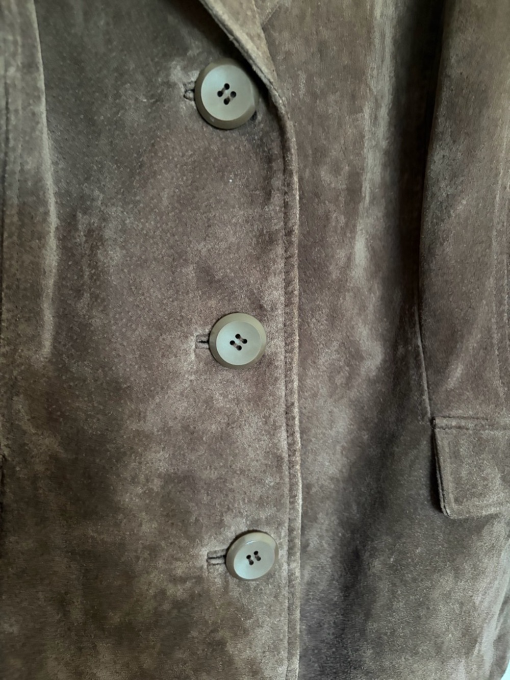 Vintage Brown Suede Leather Blazer XL Western Boho Y2K Jacket Tailored 90s - Picture 2 of 10
